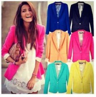 Blazer Feminino Colorido Importado Frete Gratis